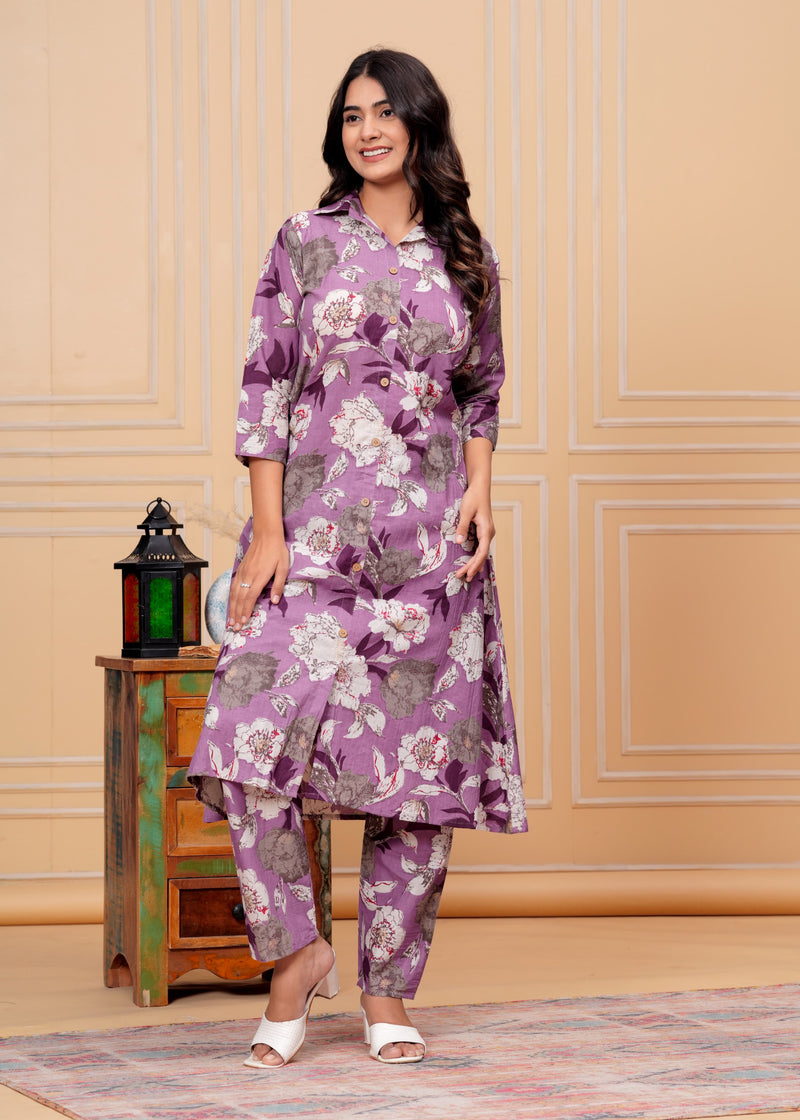 Women Viscose Rayon Kurti Pant Set